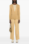 manzil single-breasted blazer in hemp blend