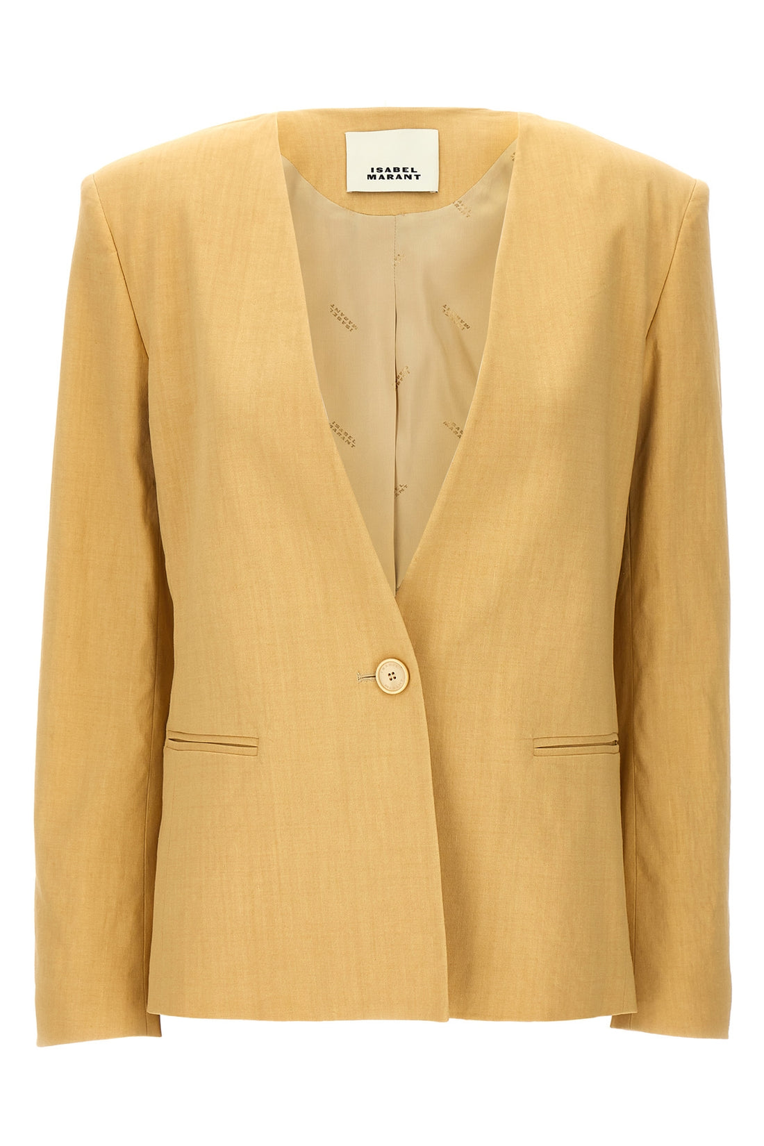 ISABEL MARANT 38 manzil single-breasted blazer in hemp blend