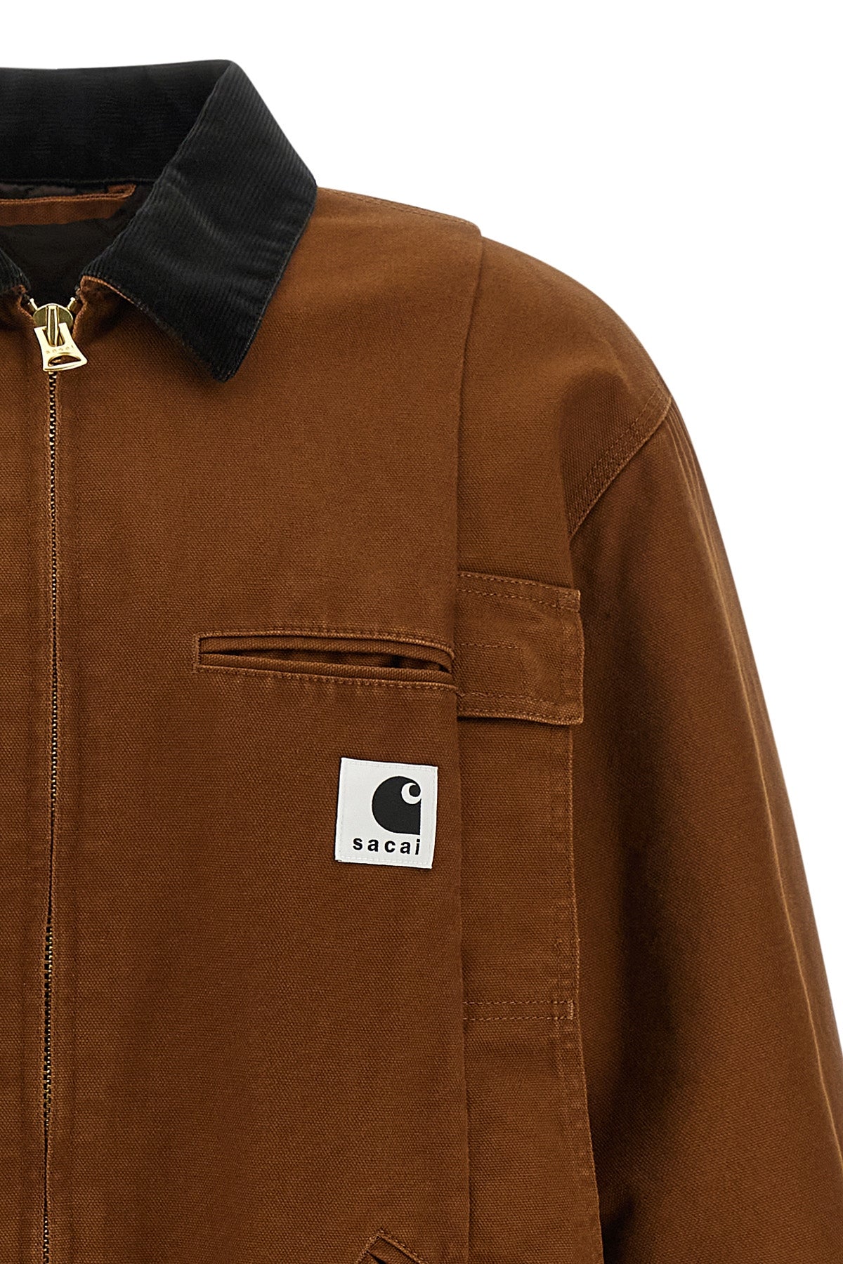 sacai x carhartt wip capsule jacket in heavy cotton canvas