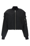 the hooded bomber padded nylon jacket