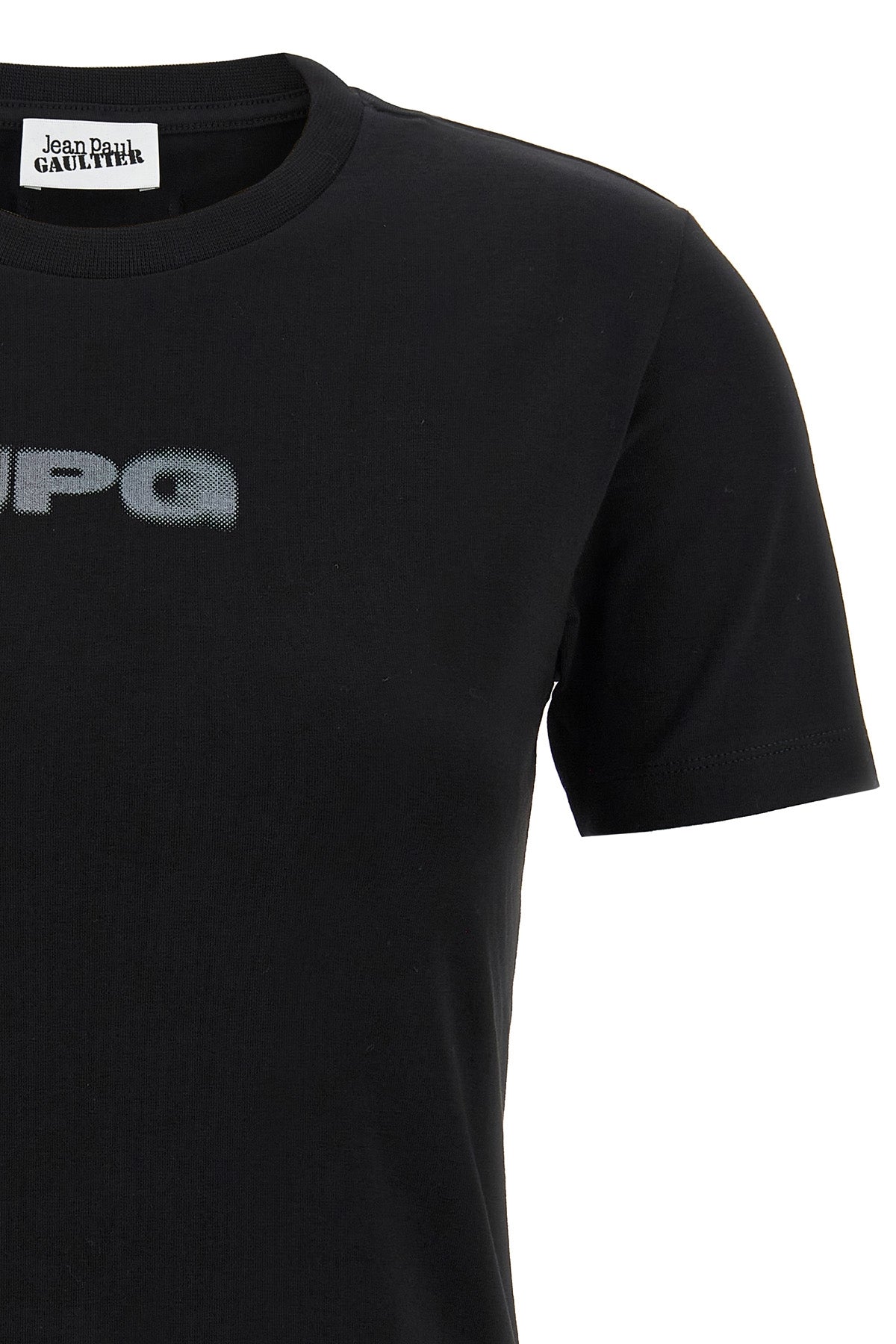 the black jpg baby tee cotton jersey t-shirt