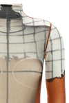 all-over the fire print stretch tulle bodysuit