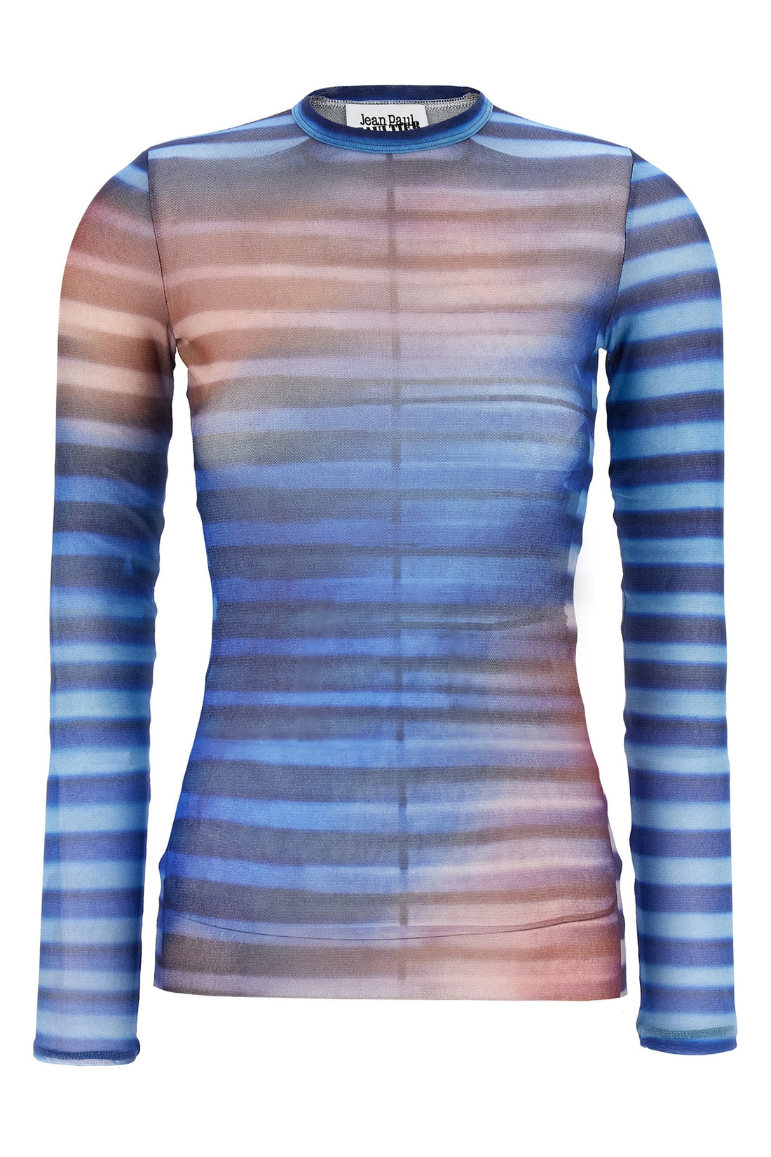 JEAN PAUL GAULTIER S all-over air print stretch tulle top