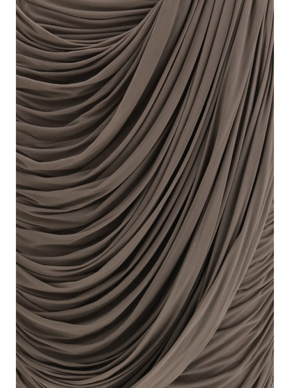 MAGDA BUTRYM 36 draped silk midi skirt