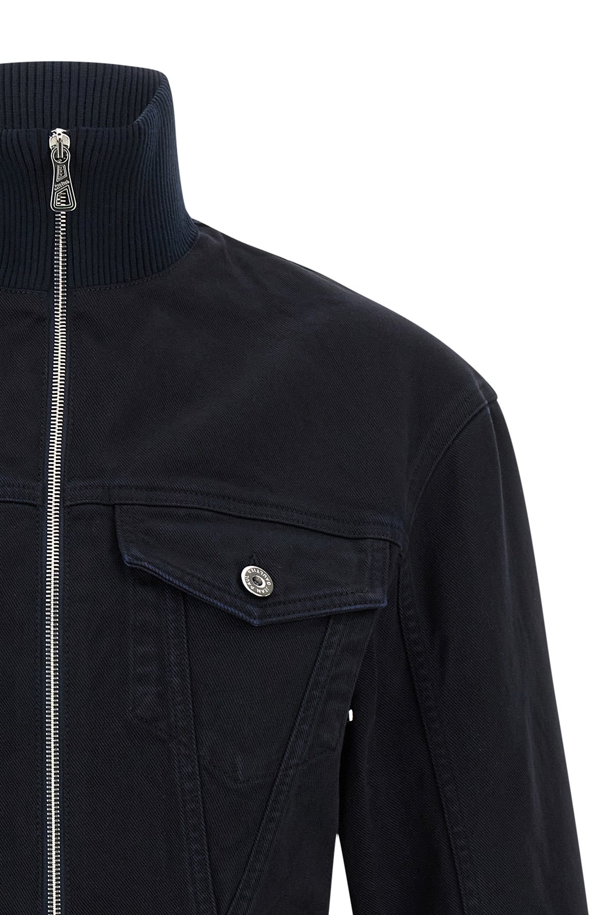 the slit denim cotton denim jacket