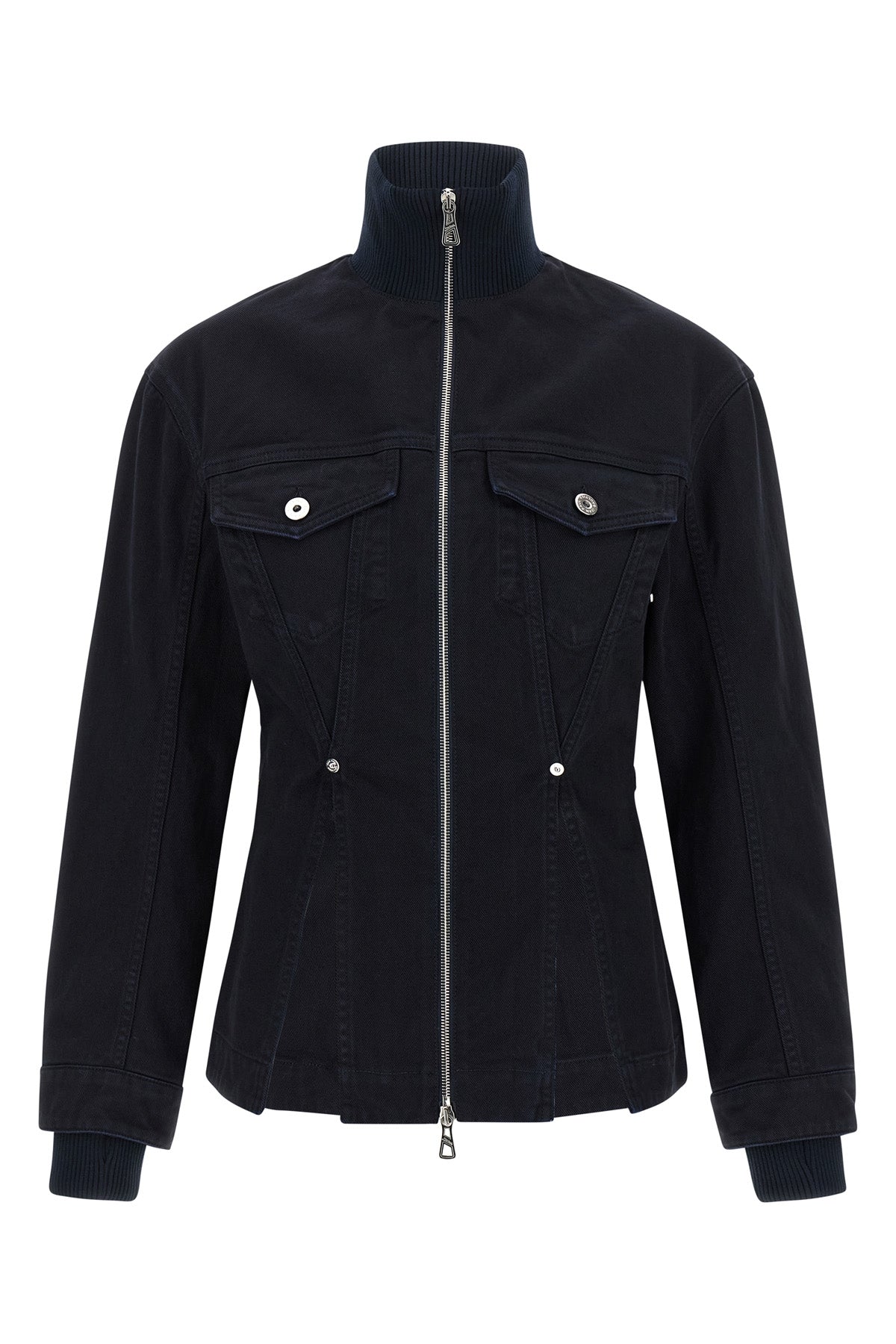 the slit denim cotton denim jacket