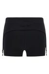the black garter ribbed stretch cotton shorts