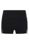 the black garter ribbed stretch cotton shorts