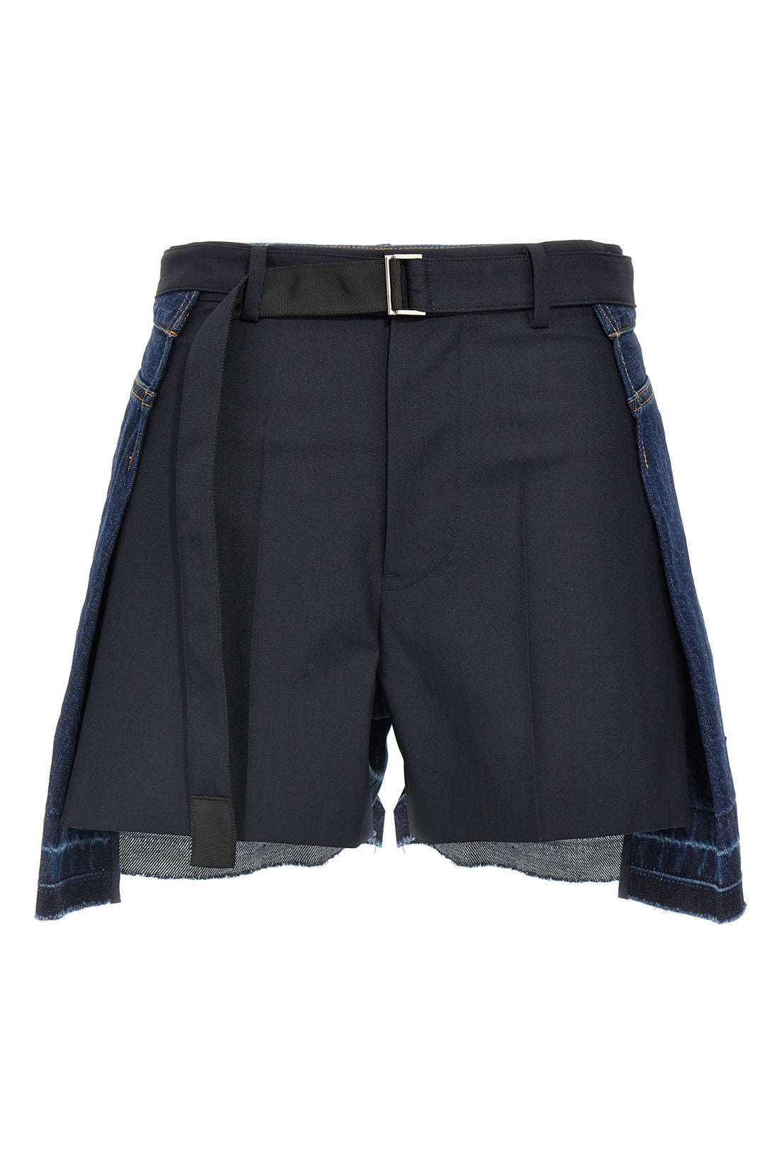 SACAI 0 cotton denim shorts
