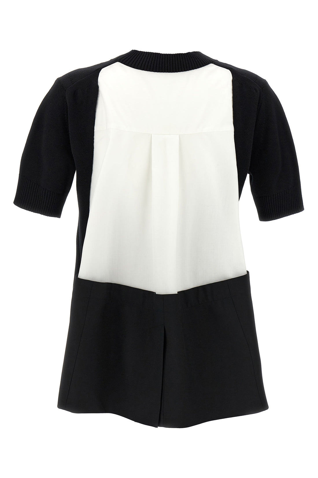 SACAI 1 asymmetrical cotton blend sweater