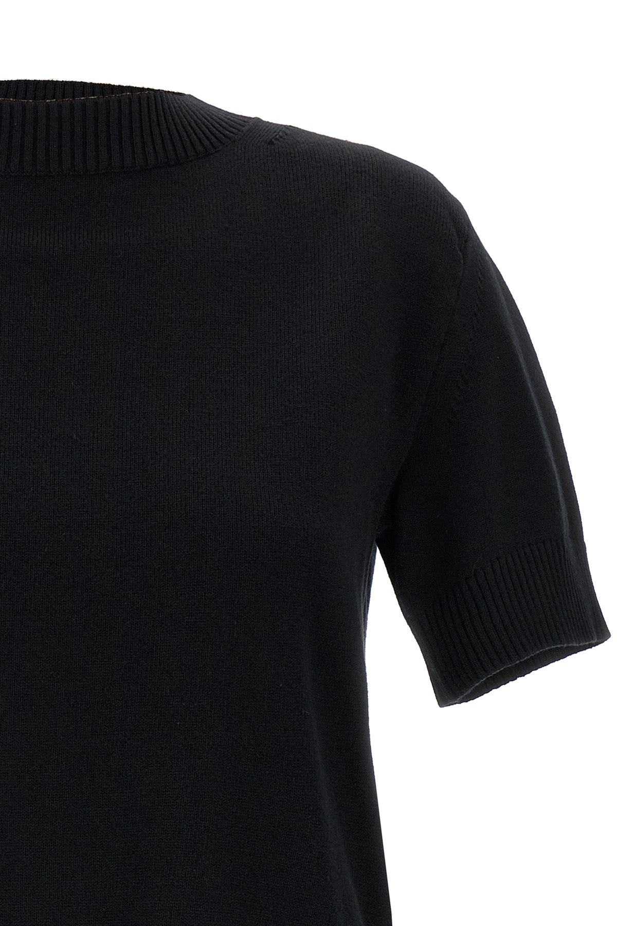 asymmetrical cotton blend sweater
