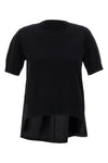 asymmetrical cotton blend sweater