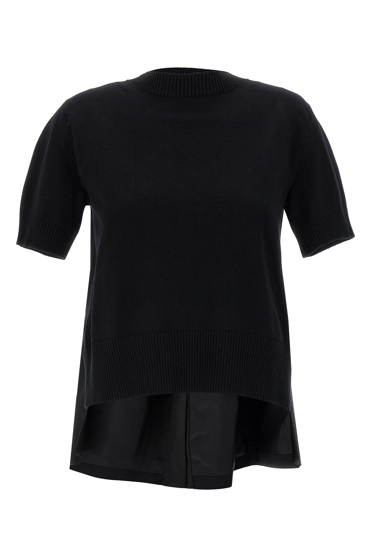 asymmetrical cotton blend sweater