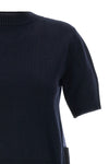 asymmetrical cotton blend sweater