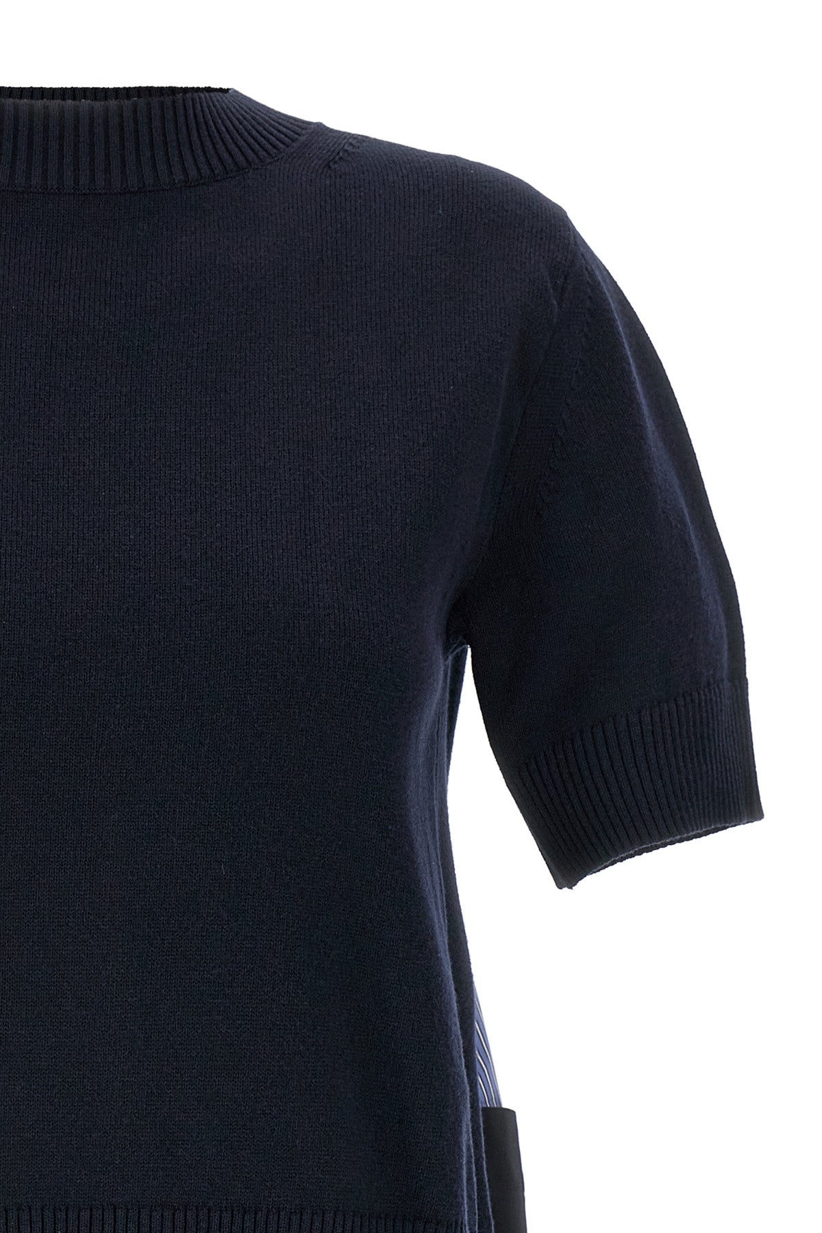 asymmetrical cotton blend sweater