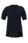 asymmetrical cotton blend sweater