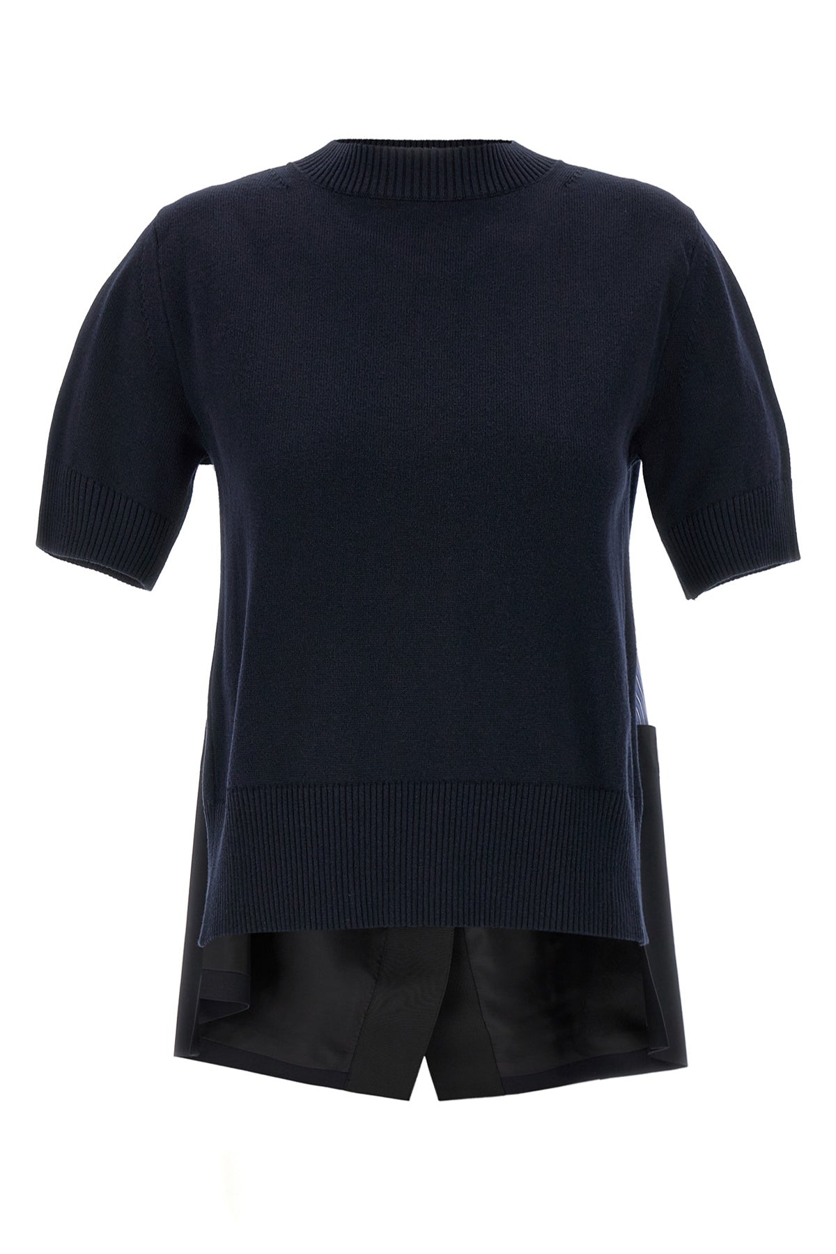 asymmetrical cotton blend sweater