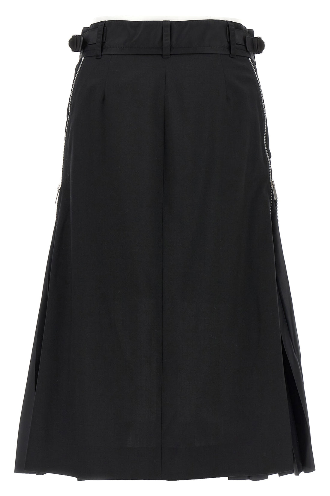 SACAI 2 midi wool cargo mix skirt
