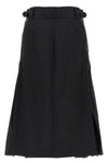 midi wool cargo mix skirt