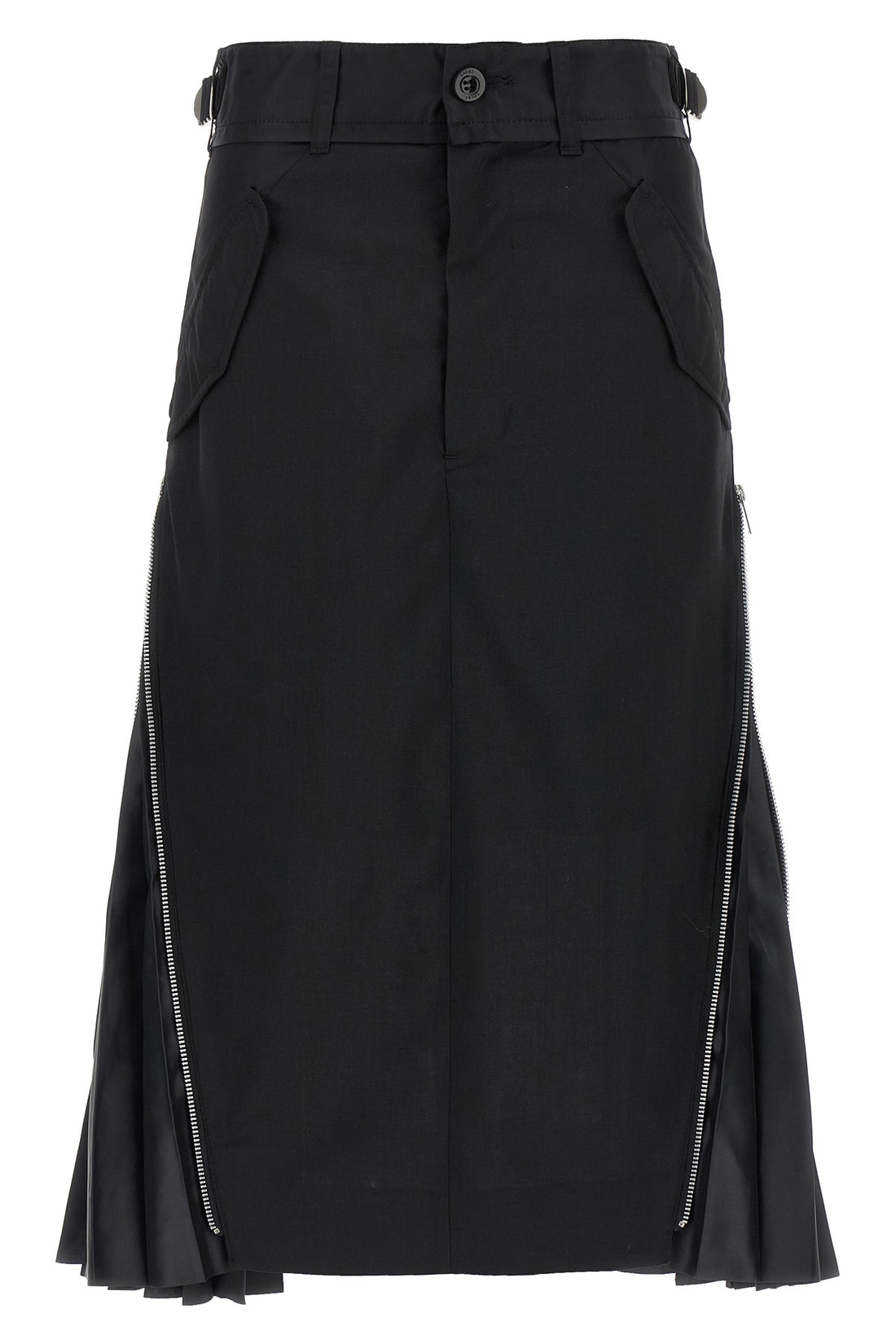 SACAI 2 midi wool cargo mix skirt