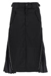 midi wool cargo mix skirt