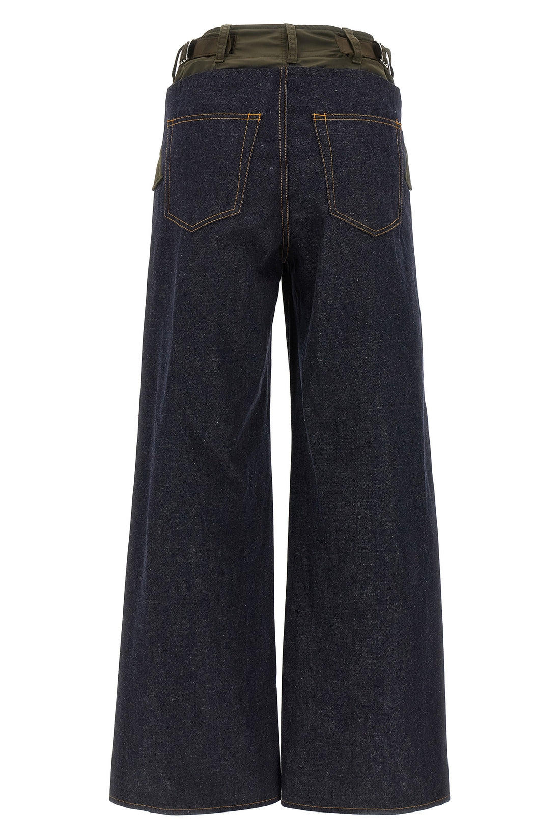 SACAI 0 denim pants cotton denim jeans