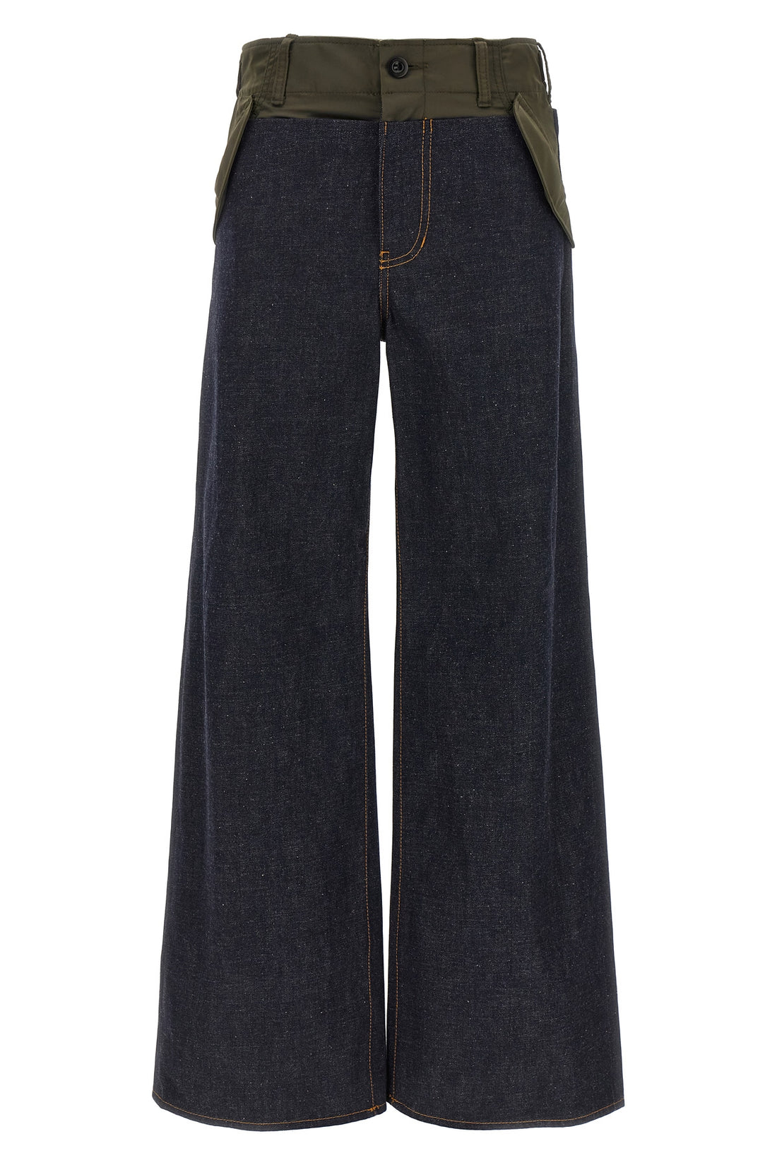 SACAI 0 denim pants cotton denim jeans