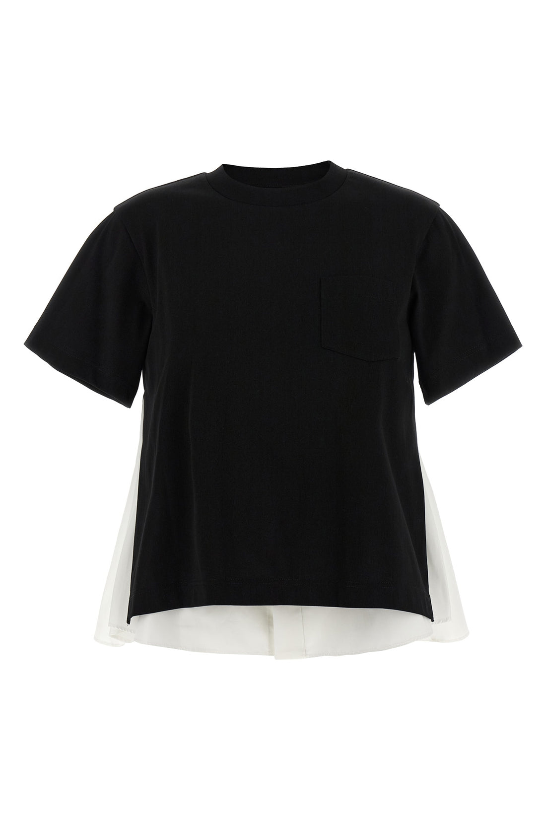 SACAI 1 double layer cotton t-shirt
