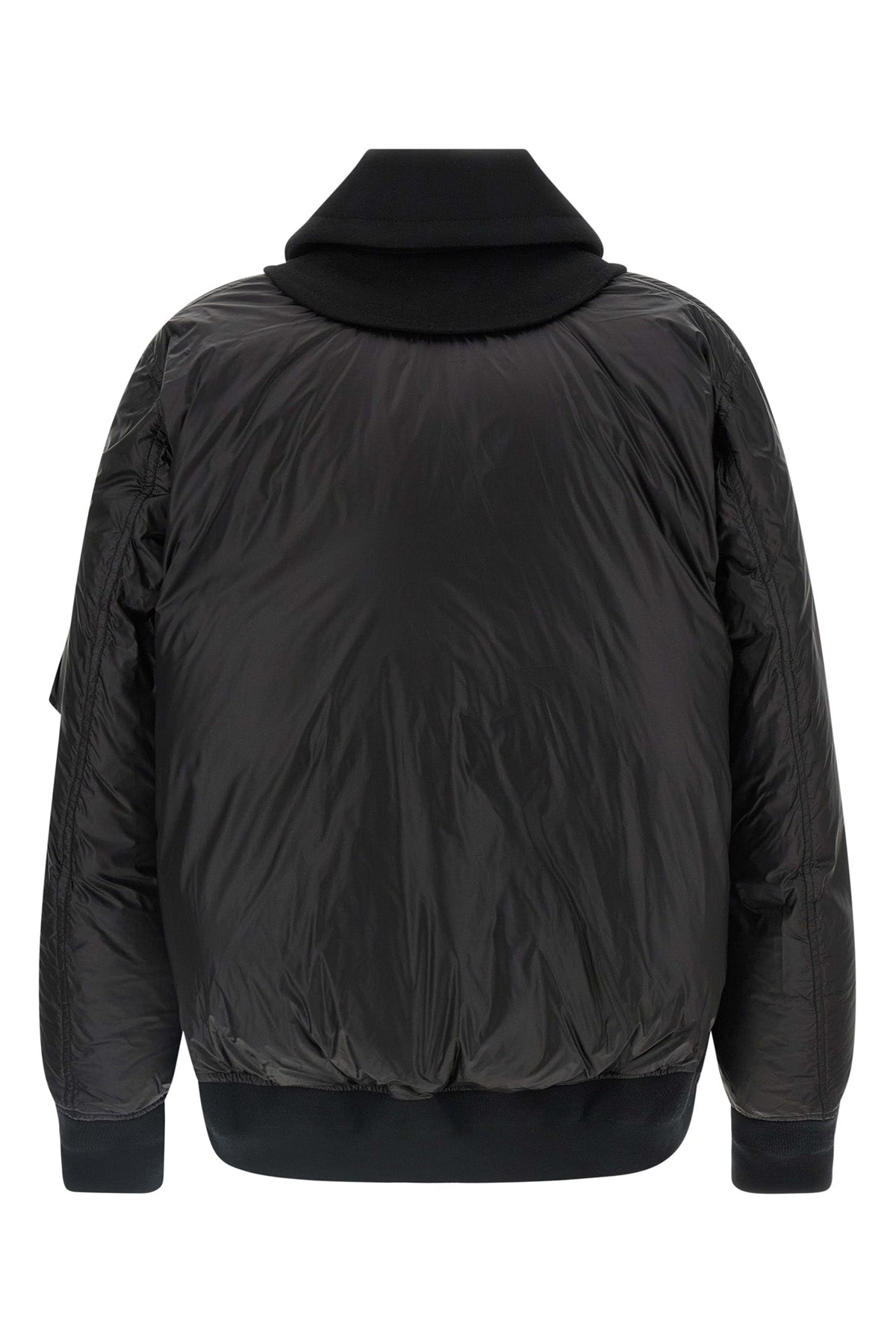 padded nylon bomber jacket