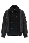 padded nylon bomber jacket
