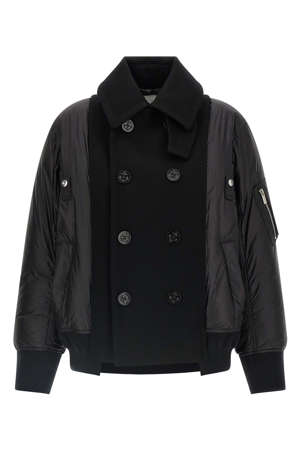 padded nylon bomber jacket