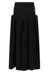 long skirt in garment-dyed cotton denim