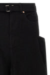 long skirt in garment-dyed cotton denim