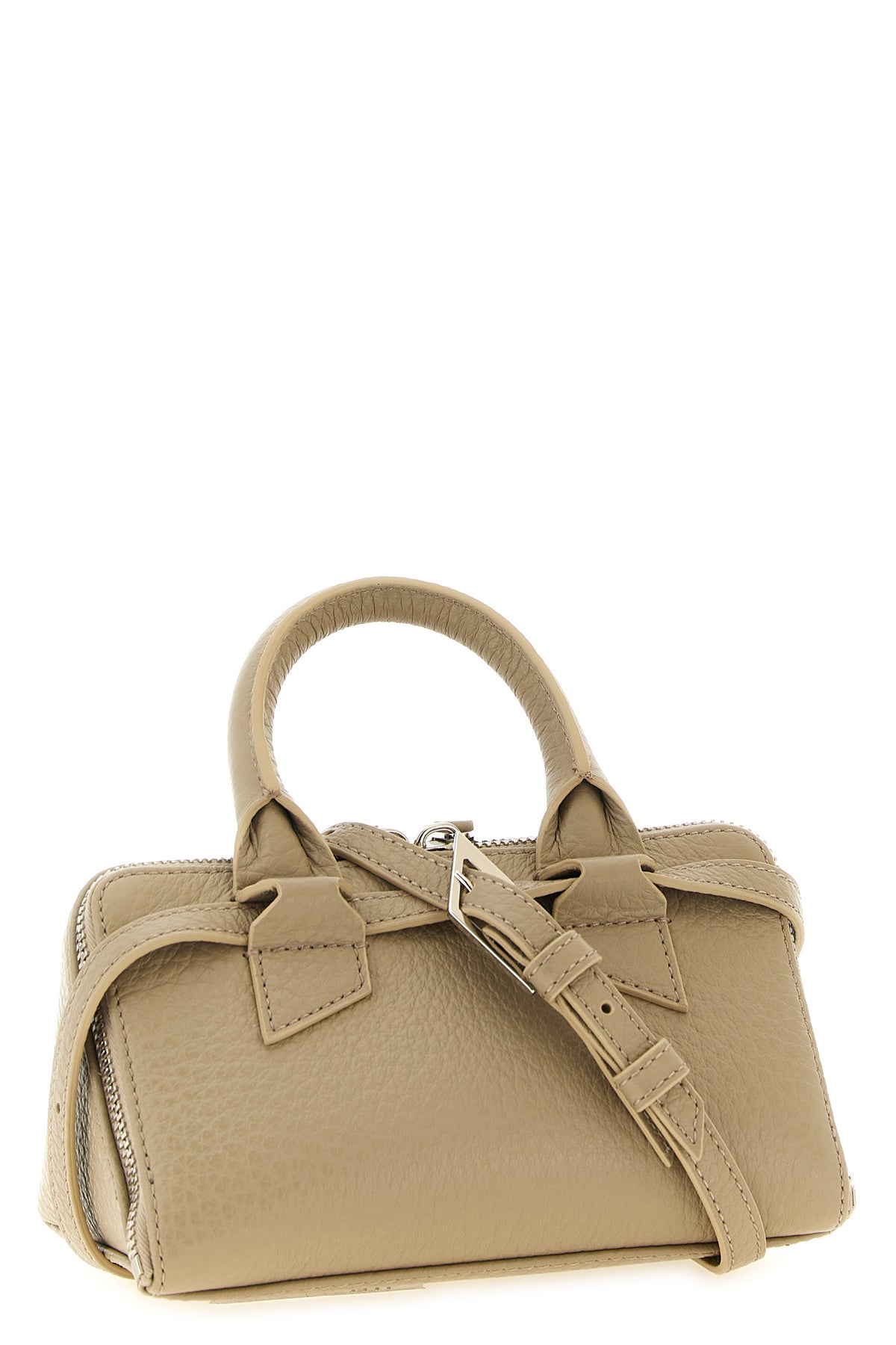 the the attico friday mini handbag defines a geometric and structured silhouet