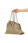 la passeggiata grainy leather shopping bag