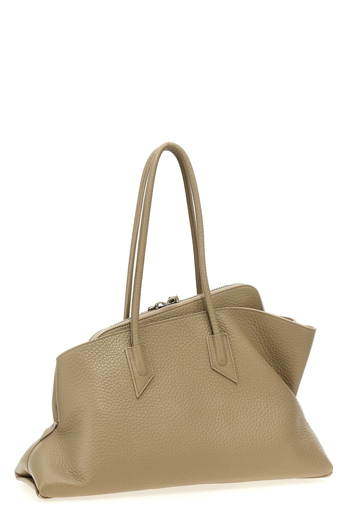la passeggiata grainy leather shopping bag