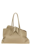 la passeggiata grainy leather shopping bag