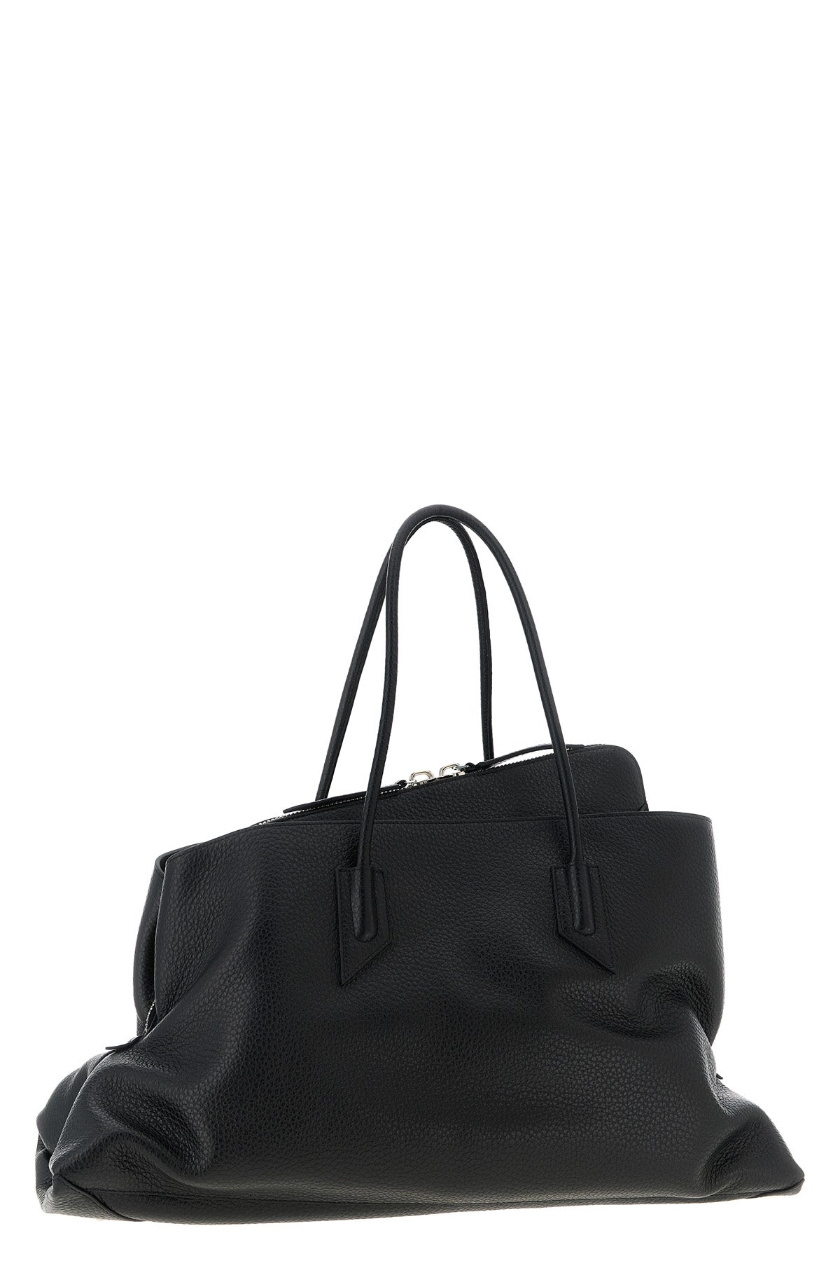 la passeggiata large shoulder bag in grain-effect leather