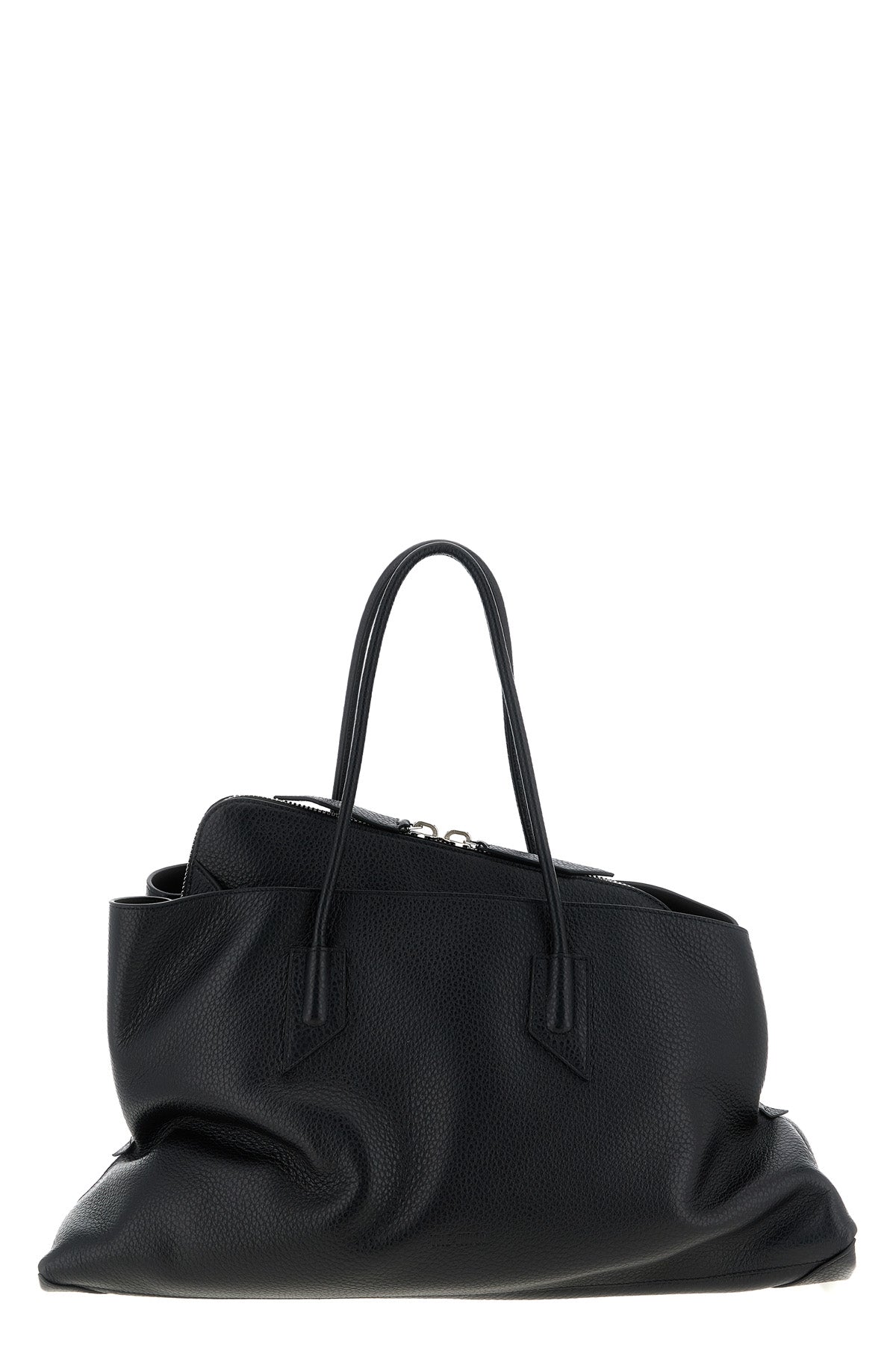 la passeggiata large shoulder bag in grain-effect leather