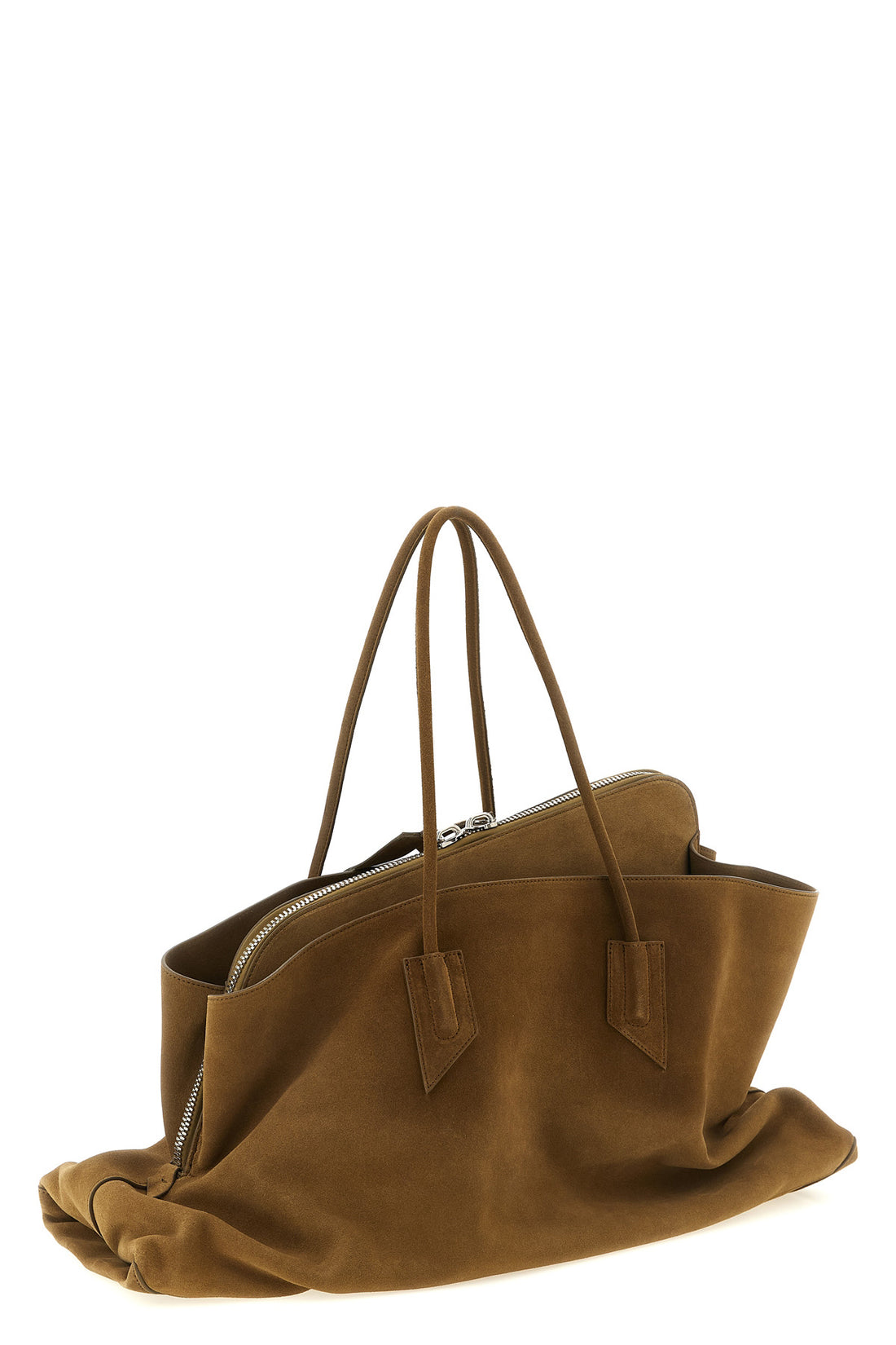 THE ATTICO OS la passeggiata large shoulder bag in suede