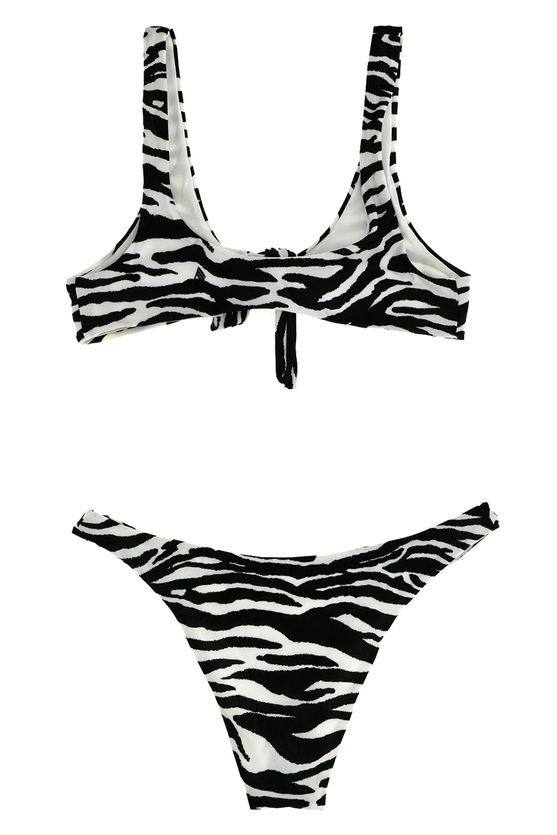 THE ATTICO L estate meravigliosa all-over animalier print lycra bikini