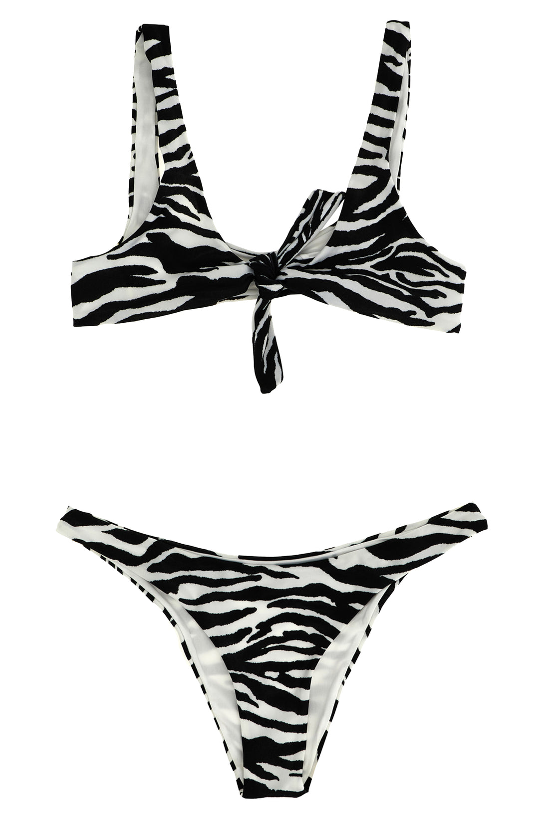 THE ATTICO L estate meravigliosa all-over animalier print lycra bikini