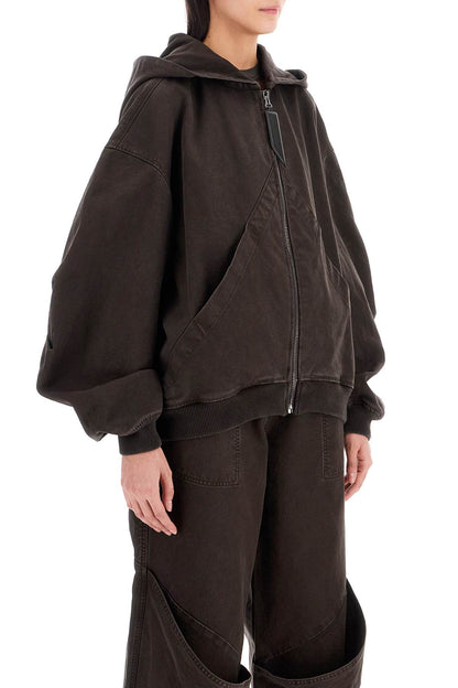 cotton bomber jacket with hood