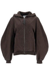 cotton bomber jacket with hood