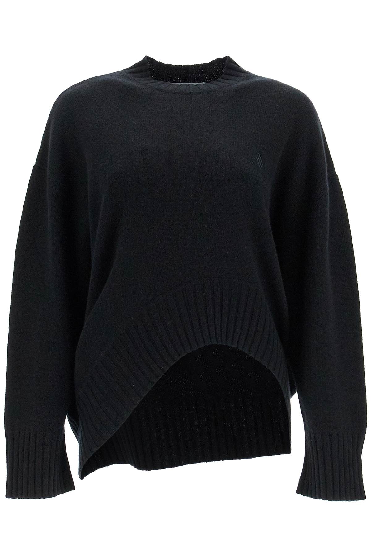 asymmetric wool and cashmere pullover