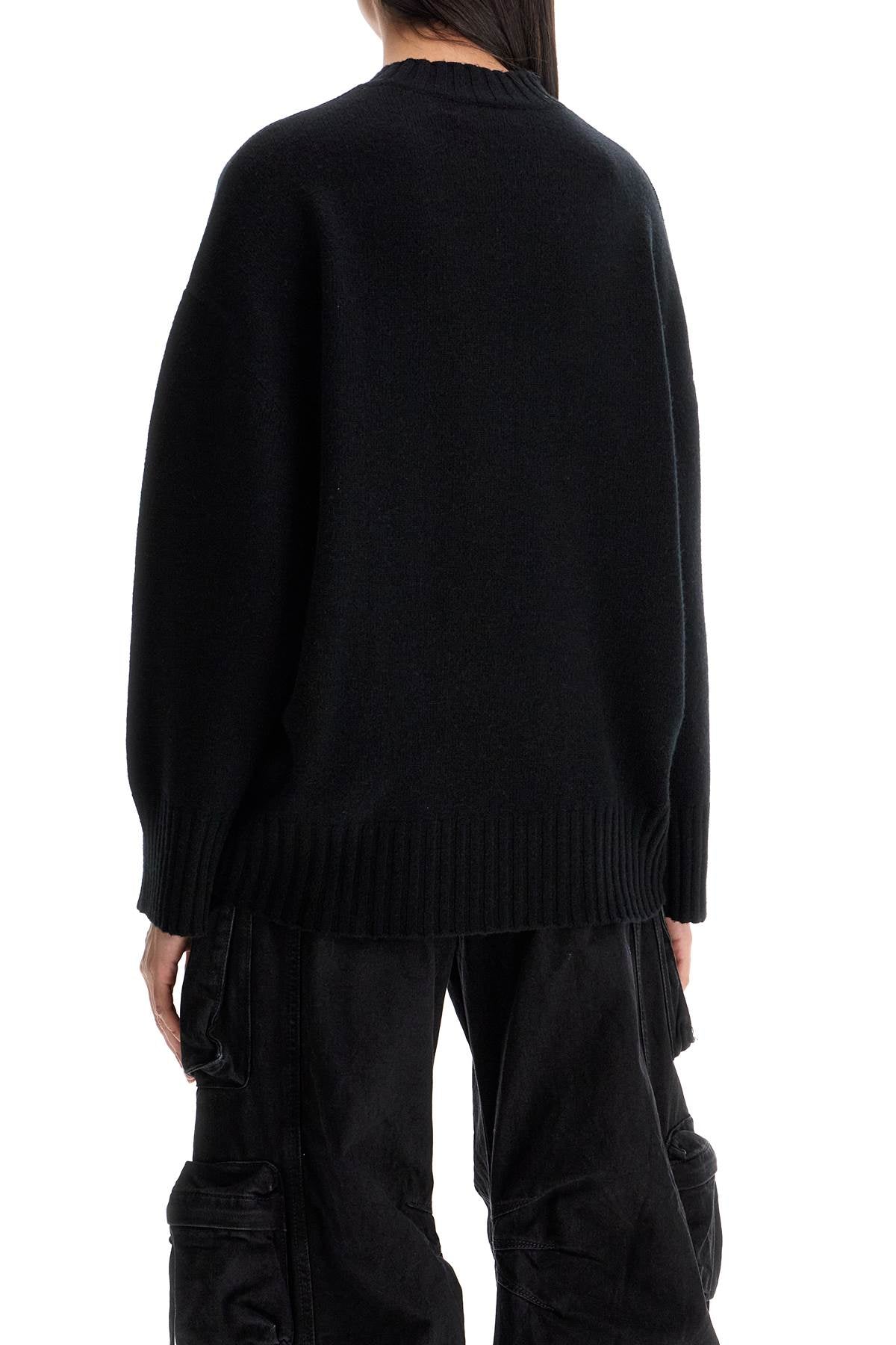 asymmetric wool and cashmere pullover