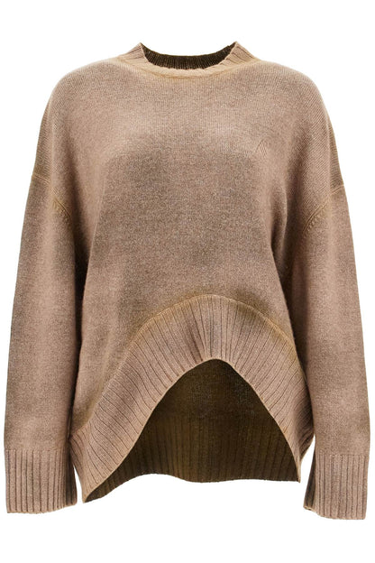 asymmetric wool and cashmere pullover