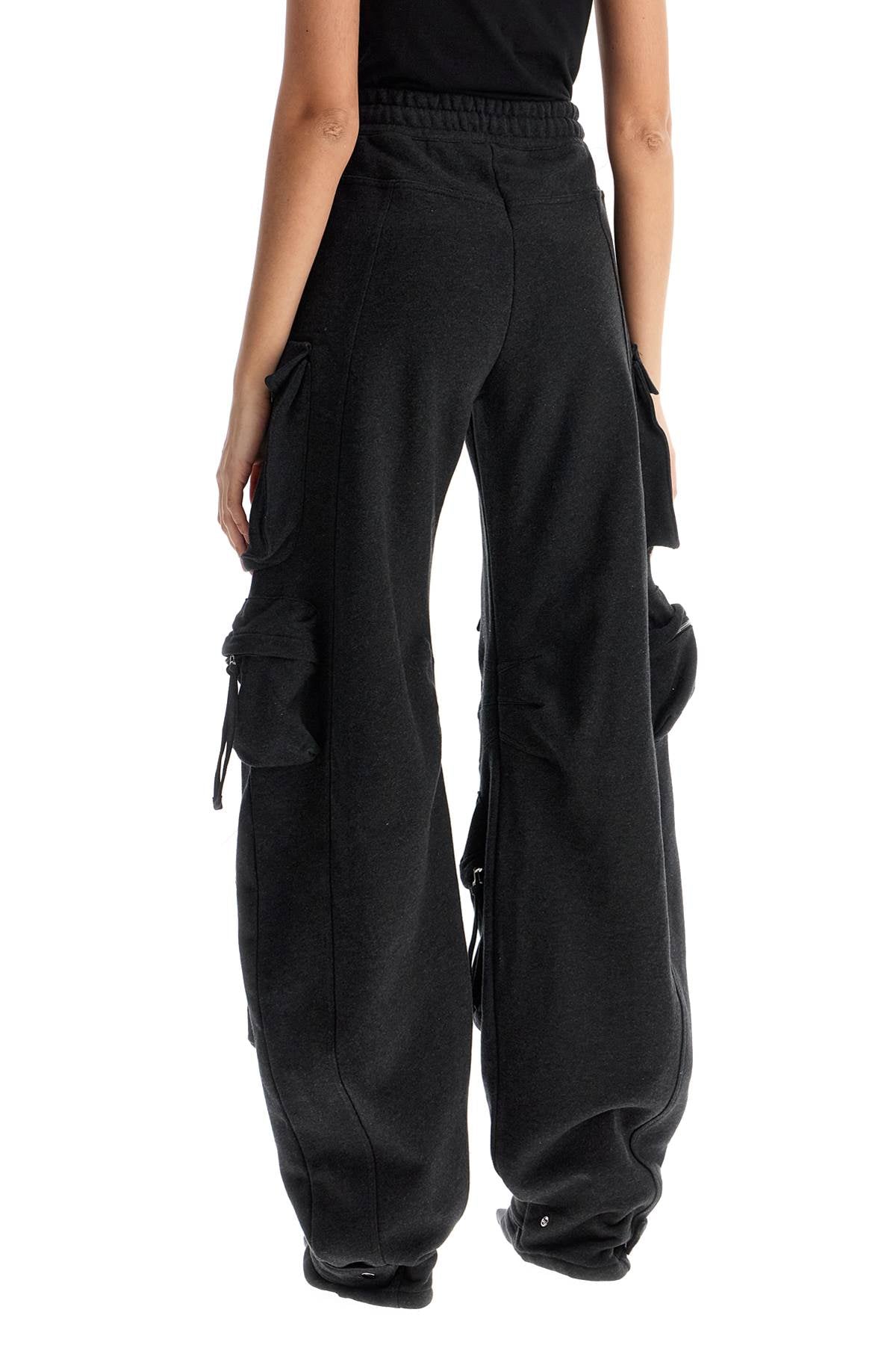 high-waisted loose black fade cotton pants