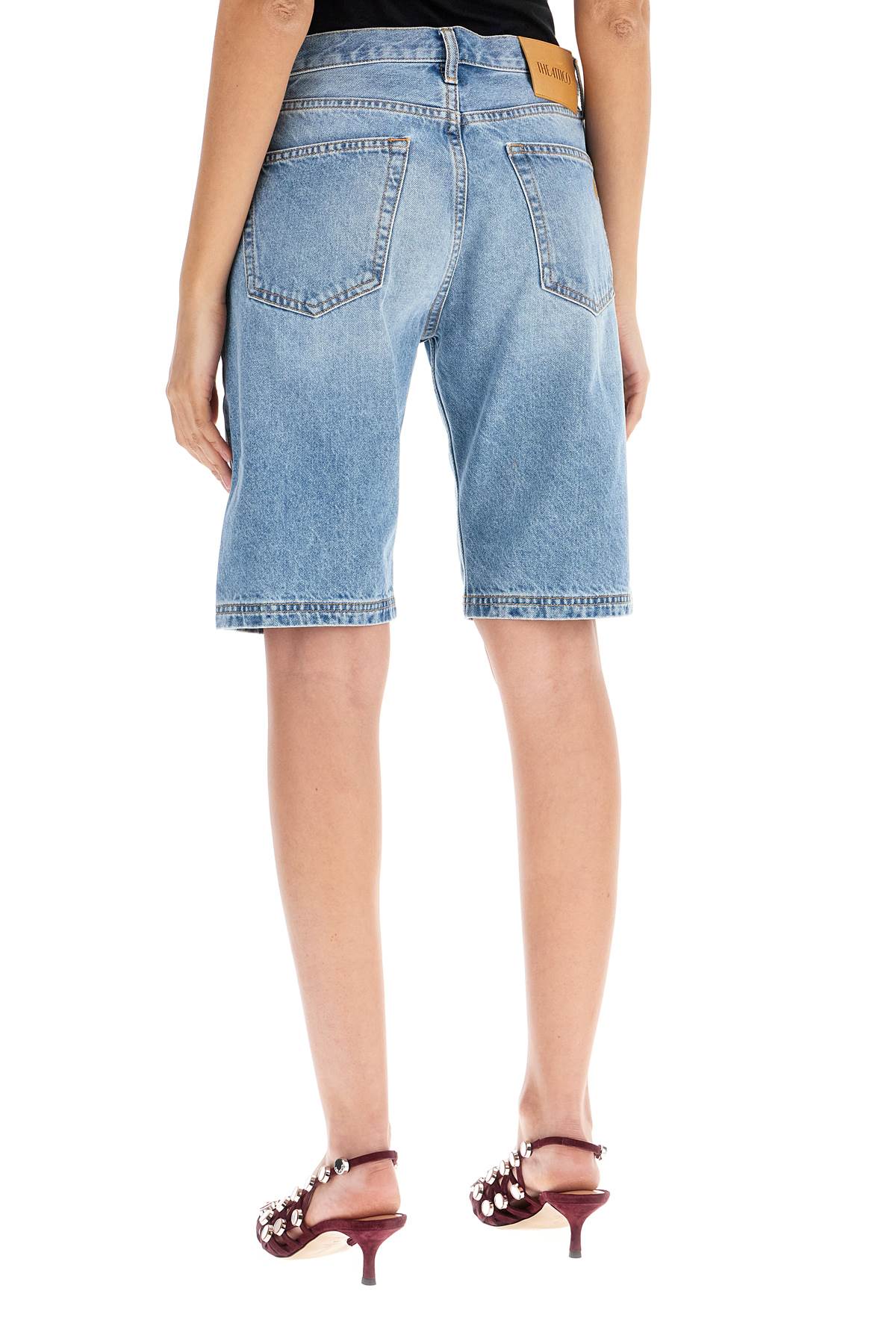 denim boyfriend bermuda shorts for