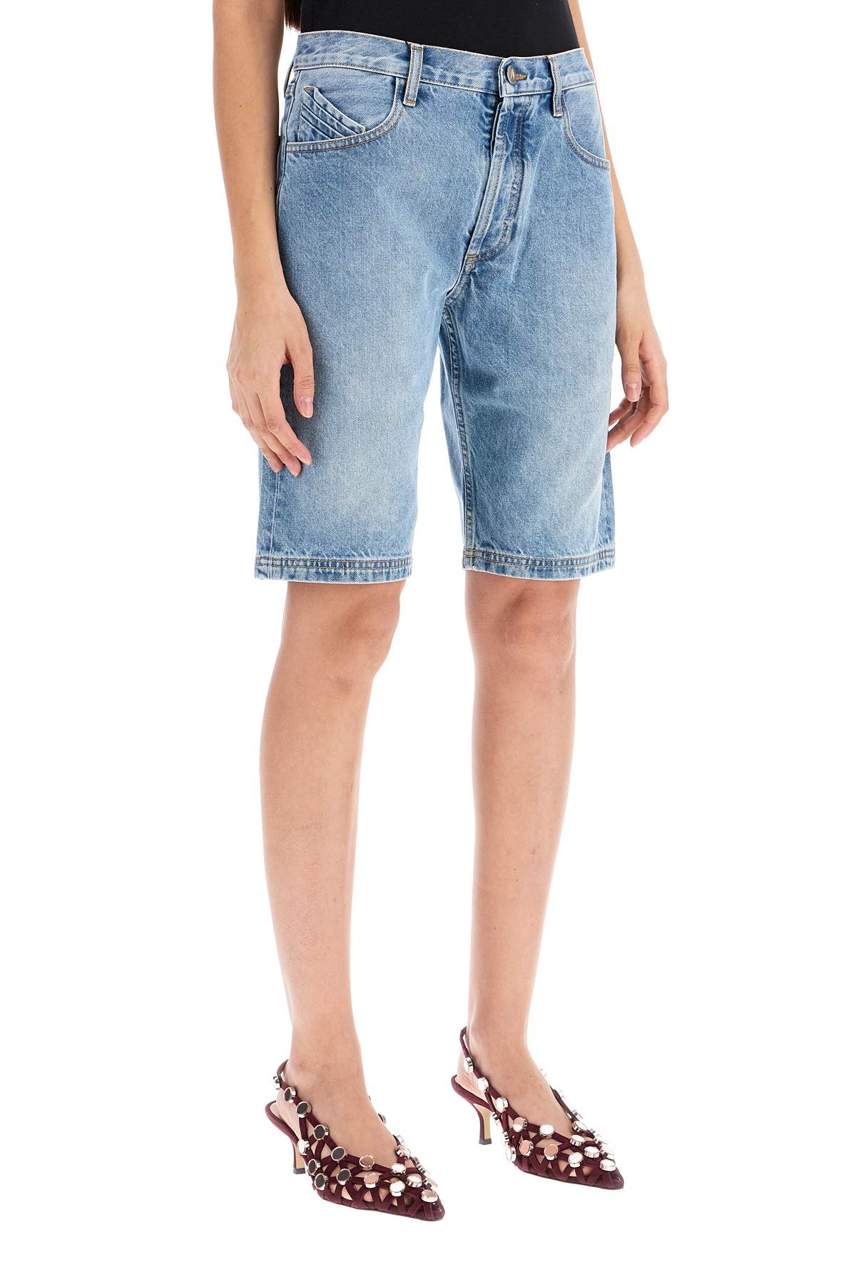 denim boyfriend bermuda shorts for